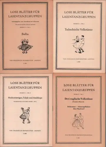 Lose Blätter für Laientanzgruppen. REIHE E / [Tänze anderer Nationen]: NR. 1-4 (von 5). 