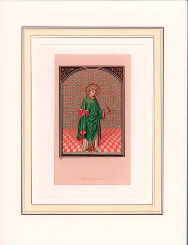 Sanctus Stephanus. Mittelalterliche Miniatur in Faksimile