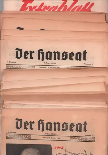 Der Hanseat [Wahlkampfzeitung]. Konvolut von 17 Ausgaben. Verantwortlich für den Inhalt: Otto Link. 