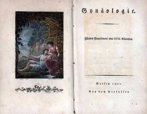 [Flittner, Christian Gottfried]: Gynäologie. Fünftes Supplement oder XVIII Bändchen. 
