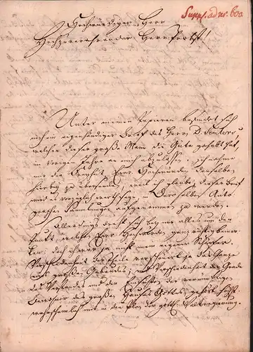 Wilker, Johann Matthias [auch Wilcker], Buchbinder, Autor, pietist. Liederdichter (1734-1794): Eigenh. Brief mit Unterschrift ["Wilker"]. 