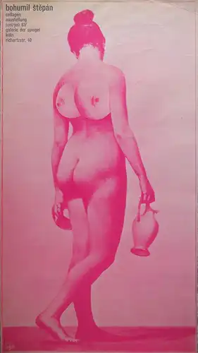 Plakat zur Ausstellung "Collagen - Ausstellung Juni/Juli 69'" der Galerie der Spiegel, Köln, Stepán, Bohumil