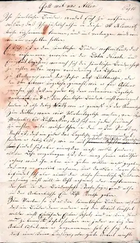 Papire von der Morgensprache. Handschriftliches Protokoll einer Versammlungsansprache an die Schiffszimmererbruderschaft u.a. 