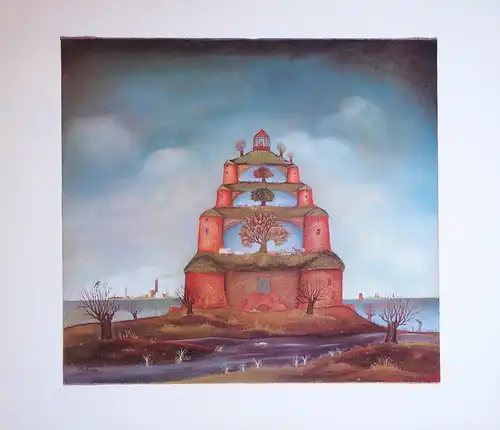 Farboffsetdruck ohne Titel [Turm der Vierjahreszeiten], Eing, Ria