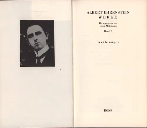 Ehrenstein, Albert: Erzählungen. Hrsg. von Hanni Mittelmann. 