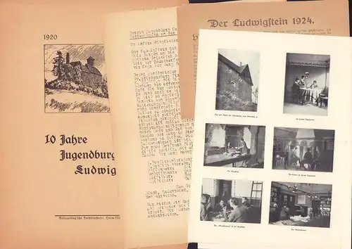 Jugendburg Ludwigstein. Konvolut von (Zeitungs-)Artikeln und Prospekten. 
