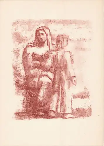 Ghéon, Henri [d.i. Henri Leon Vangeon]: Le miroir de Jésus. Quinze petits poèmes sur les saints mystères du rosaire qu'Henri Ghéon composa et qu'André Caplet de musique illustra. (Mit Steinzeichnungen von Karl Walser). 