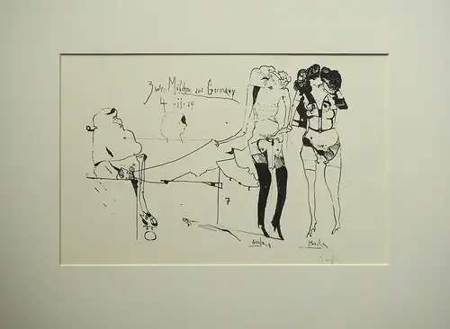 Zwei Mädchen aus Germany. Lithographie, Janssen, Horst (1929-1995)