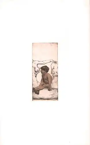 Ödipus. Collage von Radierung in Punktiermanier und Holzstich, Rieder, Peter