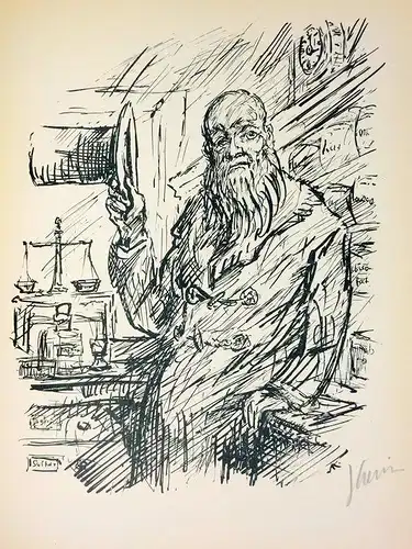 Goetz, Wolfgang: Muspilli. Eine Groteske. Mit fünf Lithographien von Alfred Kubin.