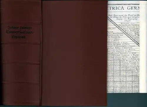 Hübner, Johann: Neu vermehrtes und verbessertes reales Staats Zeitungs  und Conversations Lexicon. Darinnen sowohl die Religionen und geistlichen Orden, die Reiche und Staaten, Meere.. 