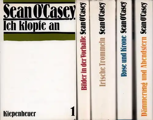 O'Casey, Sean: [Autobiographien / Autobiographies 1935-1953]. DDR-Ausgabe. Lizenz d. List-Verlags, Leipzig. (1. Auflagen).  5 Bde. (= komplett). 