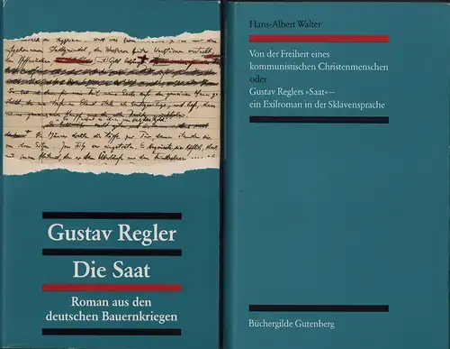 Regler, Gustav: Die Saat. Roman aus den deutschen Bauernkriegen. 2 Bde., inkl. Kommentarband. (= komplett)). 