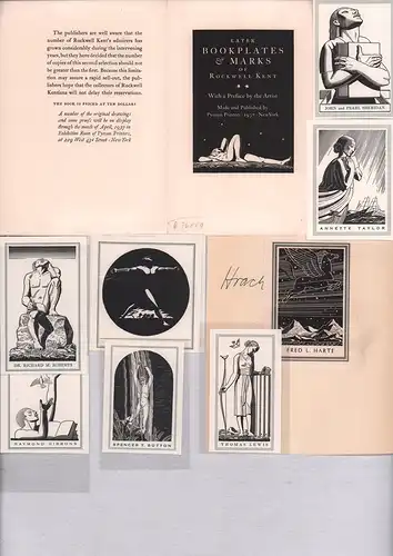 Kent, Rockwell (1882-1971): Exlibris - Bookplates & Marks. Kleinkonvolut von 9 Teilen. 