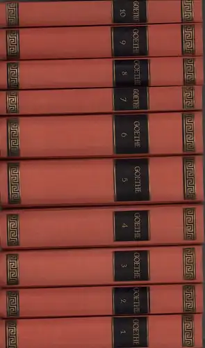 Goethe, Johann Wolfgang von: Goethes Werke in zehn Bänden. In Verbindung mit mehreren Mitarbeitern herausgegeben von Reinhard Buchwald 10 Bde. (= komplett). 