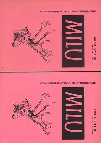 Milu. Mitteilungen aus dem Tierpark Berlin-Friedrichsfelde. BAND 10 / HEFTE 3 und 4 (in 2 Heften). 