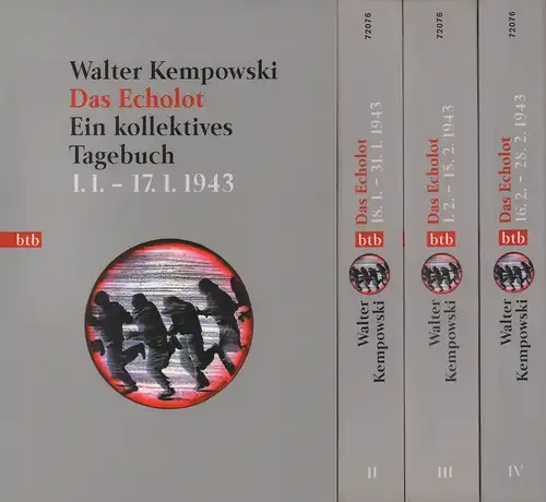 Kempowski, Walter (Hrsg.): Das Echolot. Ein kollektives Tagebuch. Januar und Februar 1943. TASCHENBUCHAUSGABE. (2. Aufl.). 4 Bde. (= komplett). 