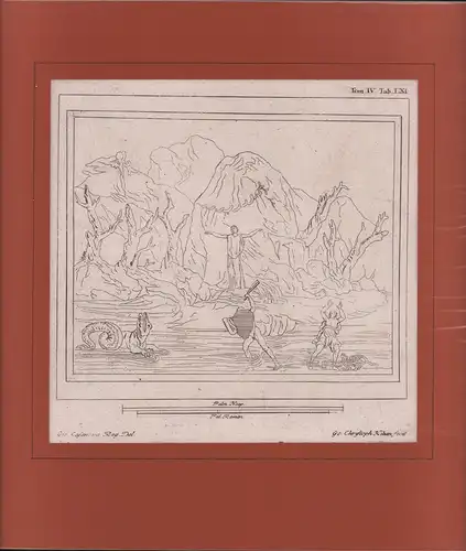Kilian, Georg Christoph: Perseus befreit Andromeda vom Seeungeheuer. Kupferstich nach einer Zeichnung von Gio(vanni) Casanova. 