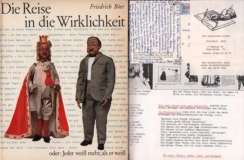 Böer, Friedrich: Die Reise in die Wirklichkeit, oder: Jeder weiß mehr, als er weiß. Mit 500 Bildern und Bildesbildern, Fotos u. Fotomontagen, Holzstichen u. Zeichnungen. 