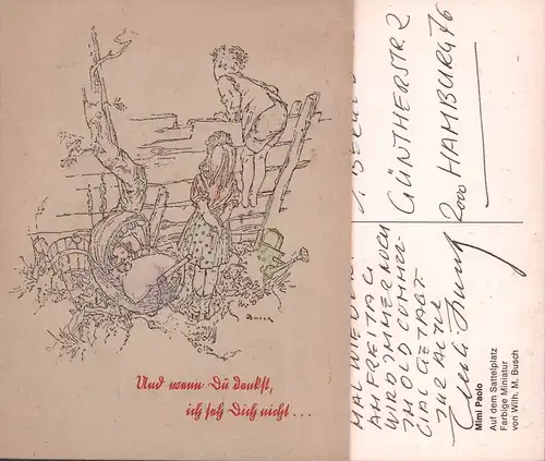 Busch, Wilhelm M: Und wenn Du denkst, ich seh Dich nicht ... Zwanzig Vexierbilder von Wilhelm Martin Busch. 