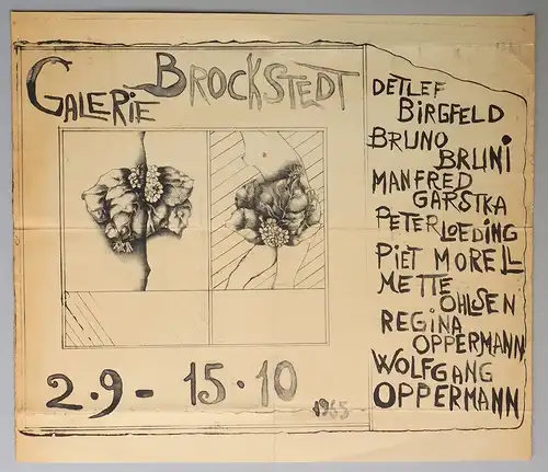 Ausstellungsplakat Galerie Brockstedt, Hamburg