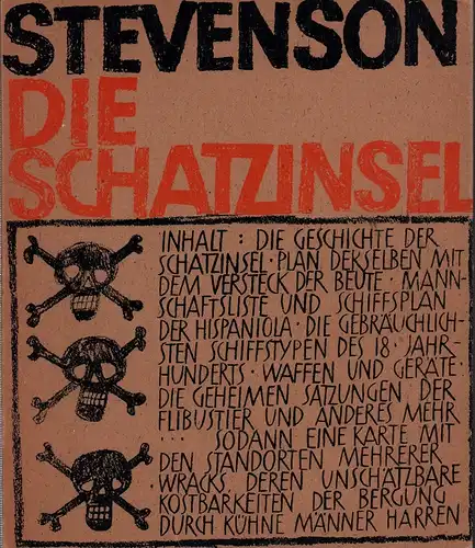 Stevenson, Robert Louis: Die Schatzinsel. (Illustrationen, Umschlag und Textgestaltung von Eleonore Schmid). 