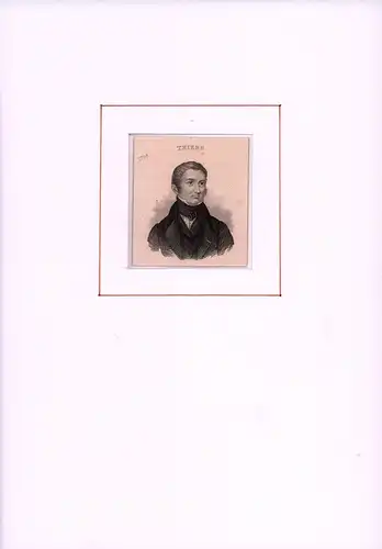 PORTRAIT Louis Adolphe Thiers. Brustbild im Dreiviertelprofil. Stahlstich, Thiers, Louis Adolphe