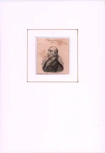 PORTRAIT Heinrich Voss. Brustbild im Dreiviertelprofil. Stahlstich, Voss, Heinrich