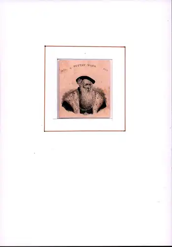 PORTRAIT Gustav Wasa. Brustbild im Dreiviertelprofil. Stahlstich, Wasa, Gustav