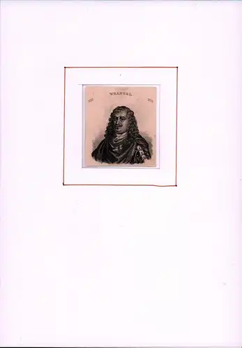 PORTRAIT Carl Gustav Wrangel. Brustbild im Dreiviertelprofil. Stahlstich, Wrangel, [Carl Gustav]
