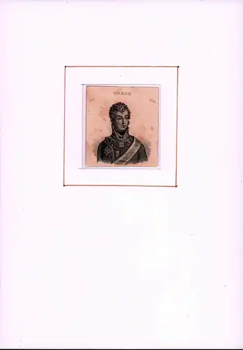 PORTRAIT Carl Philipp Joseph Wrede. Brustbild im Dreiviertelprofil. Stahlstich, Wrede, [Carl Philipp Joseph]