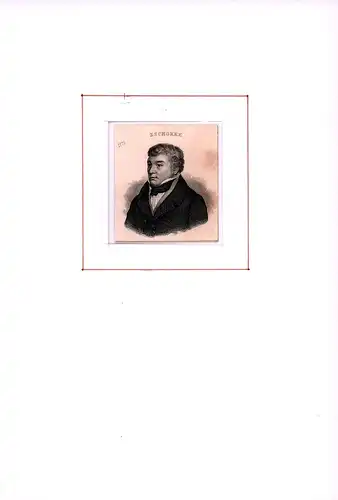 PORTRAIT Heinrich Zschokke. Brustbild im Dreiviertelprofil. Stahlstich, Zschokke, [Johannes Heinrich Daniel]