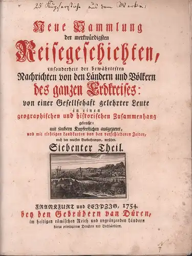 Homers Eroberung des trojanischen Reichs. Privates Album mit 26 Kupferstichen aus: Neue Sammlung der merkwürdigsten Reisegeschichten ... des ganzen Erdkreises: von einer Gesellschaft gelehrter Leute... Siebenter Theil. 