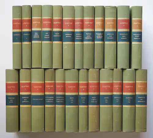 Goethe, Johann Wolfgang (von): Gedenkausgabe der Werke, Briefe und Gespräche. Hrsg. v. Ernst Beutler. 24 Bde. (= komplett). 