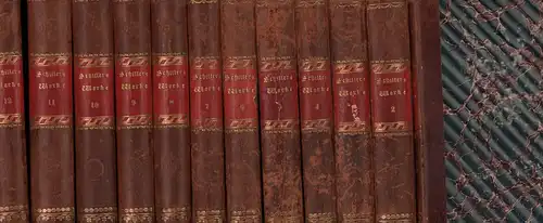 Schiller, Friedrich von: Schiller's sämmtliche Werke in zwölf Bänden. 12 Bde. Mit Privilegien gegen den Nachdruck. 