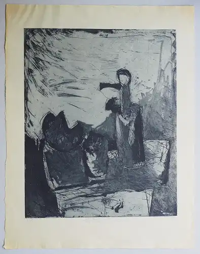 Etwas Tüchtiges aus der Kanne auf Kralemanns Schrank. Radierung auf Japanpapier, Zander, Rolf