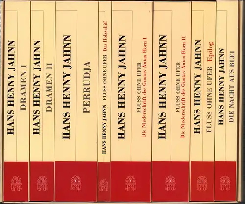Jahnn, Hans Henny: Einmalige Jubiläumsausgabe in acht Bänden. Hrsg. von Ulrich Blitz und Uwe Schweikert. 8 Bde. (= komplett). 