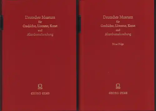 Bechstein, Ludwig (HRsg.): Deutsches Museum für Geschichte, Literatur, Kunst und Alterthumsforschung. 2 Bde in 1 Bd. (REPRINTd. Ausg. Leipzig 1842-1843). 