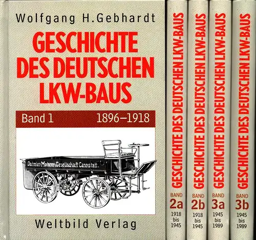 Gebhardt, Wolfgang H: Geschichte des deutschen LKW-Baus. (Lizenzausg. des Franckh Kosmos Verlag, Stuttgart). 5 Bde. (= komplett). 