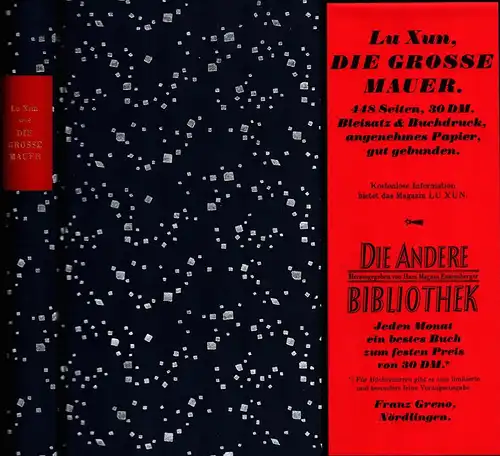 Lu, Xun: Die grosse Mauer. Erzählungen, Essays, Gedichte. (1.-10. Tsd.). 