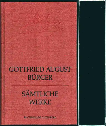 Bürger, Gottfried August: Sämtliche Werke. Hrsg. von Günter u. Hiltrud Häntzschel. 