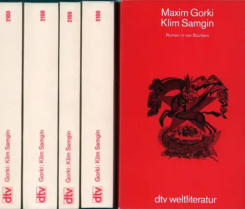 Klim Samgin. 40 Jahre. Roman in 4 Büchern. (Aus d. Russ. übers. von Hans Ruoff. Dem Text d. vollständigen Gorki-Ausgabe, Moskau 1974/1975, bearb. u. mit Anmerkunen. versehen von Eva Kosing. 4 Bde. (= komplett), Gorki, Maxim [Gorkij, Maksim]
