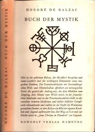Balzac, Honoré de: Buch der Mystik. Erzählungen. [1.-5. Tsd. der Neuausgabe). (Übersetzt von Franz Hessel, Elise von Hollander und Emmi Hirschberg]. 