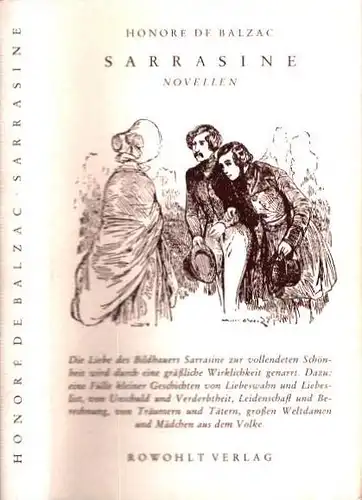 Balzac, Honoré de: Sarrasine. Novellen. [1.-5. Tsd. der Neuausgabe. Übersetzt von Paul Mayer, Rosa Schapire u. Hugo Kaatz]. 