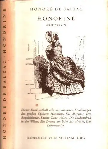 Balzac, Honoré de: Honorine. Novellen. [1.-5. Tsd. der Neuausgabe). (Übersetzt von Paul Mayer und Hugo Kaatz]. 