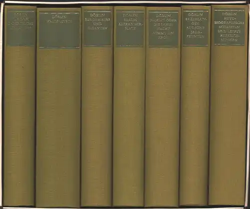 Döblin, Alfred: Jubiläums-Sonderausgabe zum hundertsten Geburtstag des Dichters. (In Zusammenarbeit mit der Büchergilde Gutenberg). 7 Bde. (= komplett). 