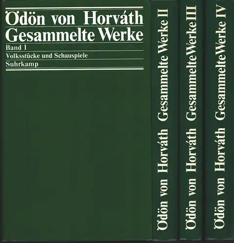 Horváth, Ödön von: Gesammelte Werke. Hrsg. v. Traugott Krischke und Dieter Hildebrandt. (3., verbess. Aufl). 4 Bde. (= komplett). 