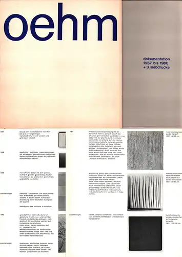Dokumentation 1957 bis 1966 + 3 Siebdrucke, Oehm, Herbert