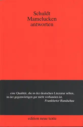 Mamelucken antworten. (Akronyme). (Hrsg. v. Heimrad Bäcker), Schuldt, [Herbert]