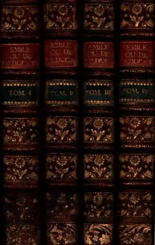 Émile, ou de l'éducation. 4 Bde. (= komplett), Rousseau, Jean-Jacques